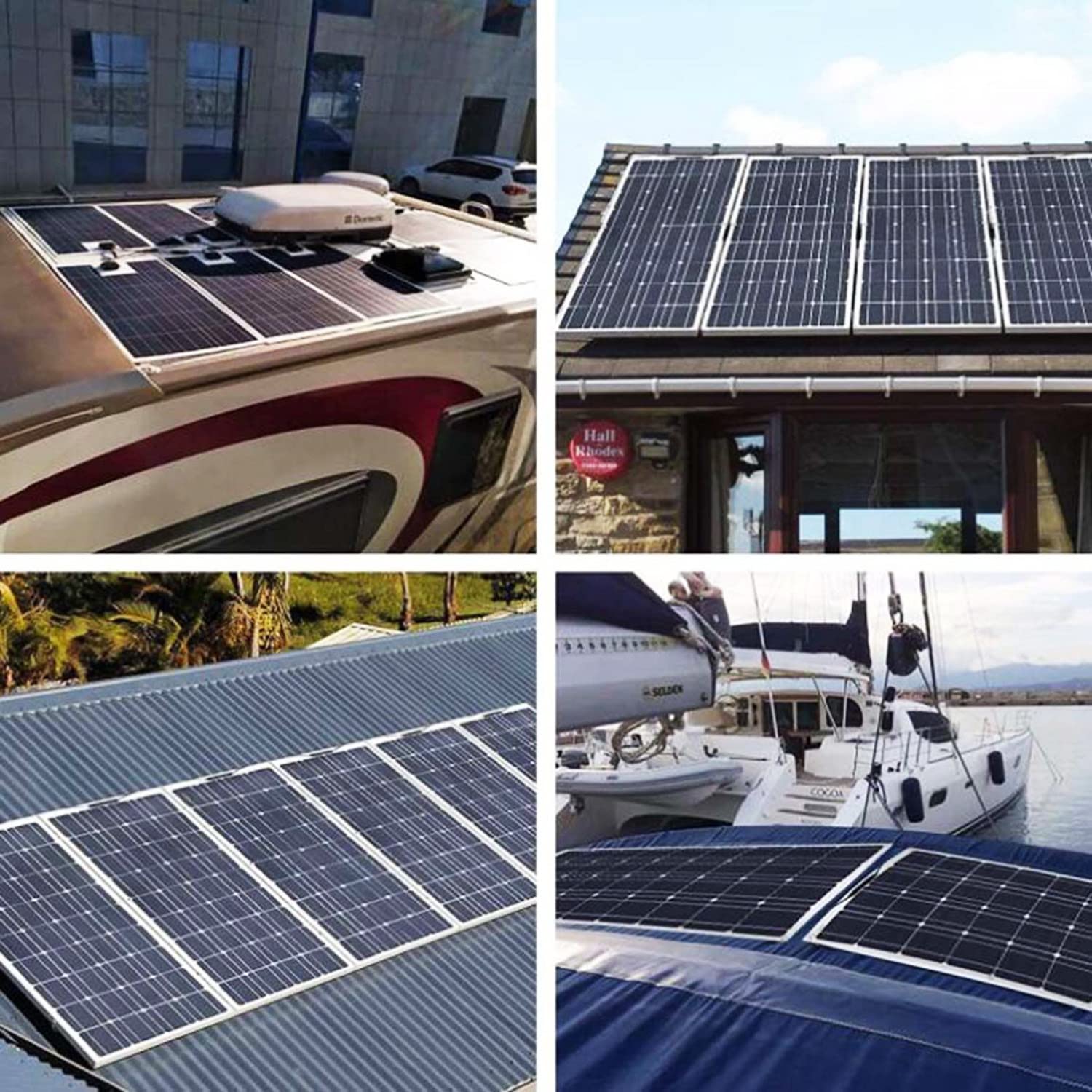 Kit Pannello Solare Portatile 200w 18v Caricatore Solare Pieghevole Monocristallino con Uscita USB Controller per Camper Barca Rimorchio Emergenza Auto Marine