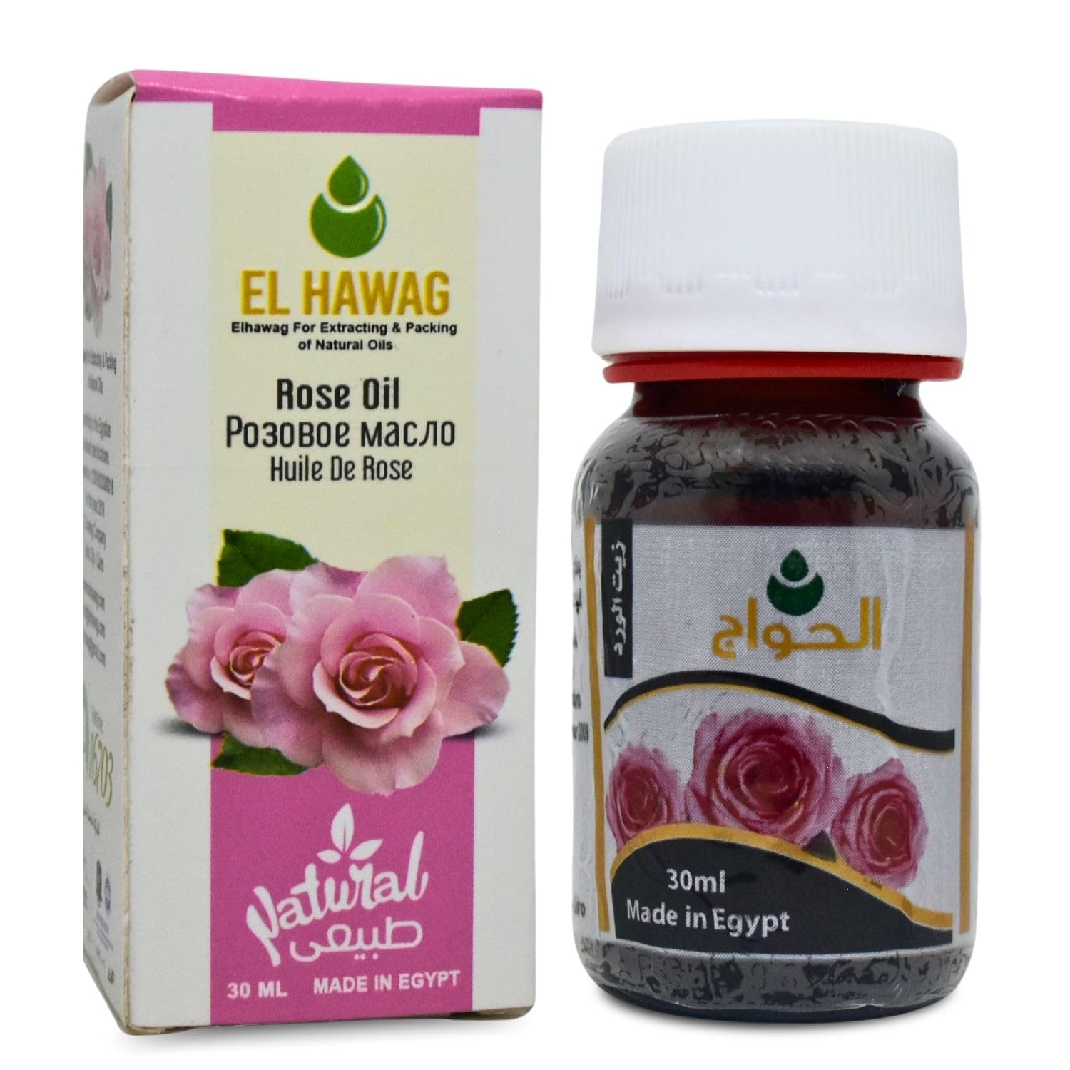 Amazon.com: Rose Oil Elhawag Cold Pressed Premium Natural Pure