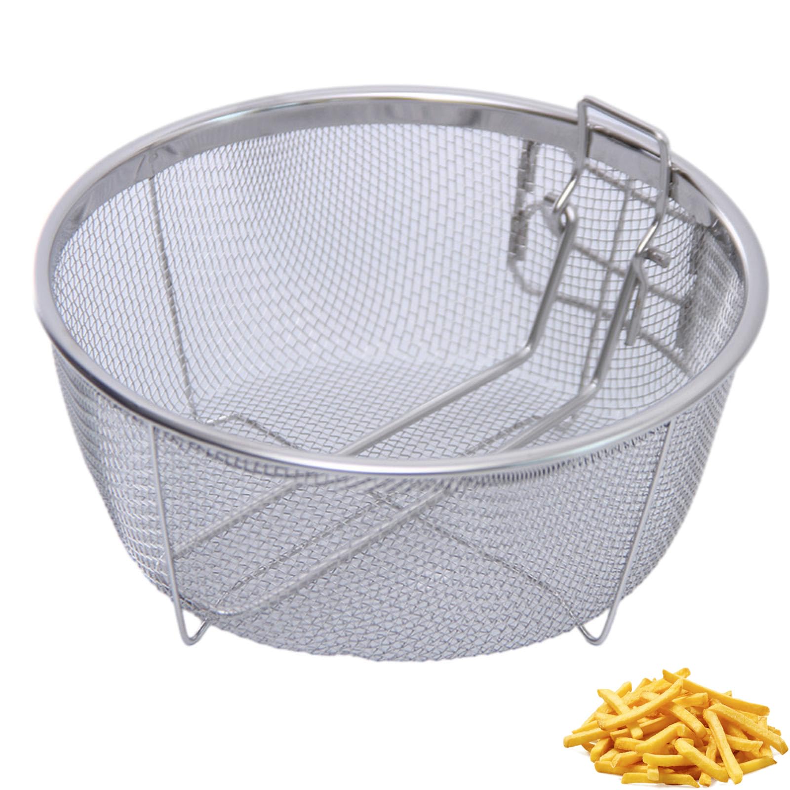Cestello In Acciaio Diametro 23 Cm Padella Per Friggere Con - 11