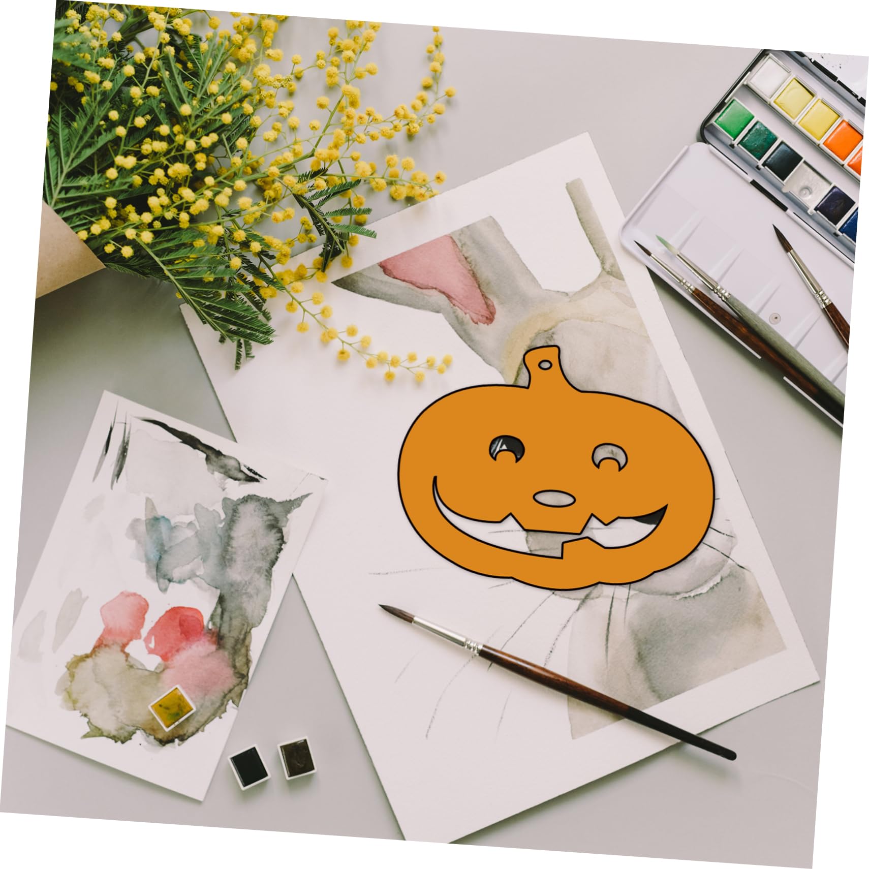 Tofficu 8 Juegos Chispas De Calabaza Plantilla De Pintura De Halloween Manualidades Para Plantillas De Dibujo De Halloween Plantilla De Calabaza De Halloween Madera 3 Piezas * 8