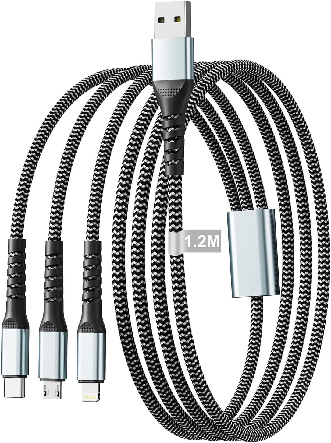 Multi Charger Cable 1 2m 3 In 1 Multi Charging | Desertcart INDIA