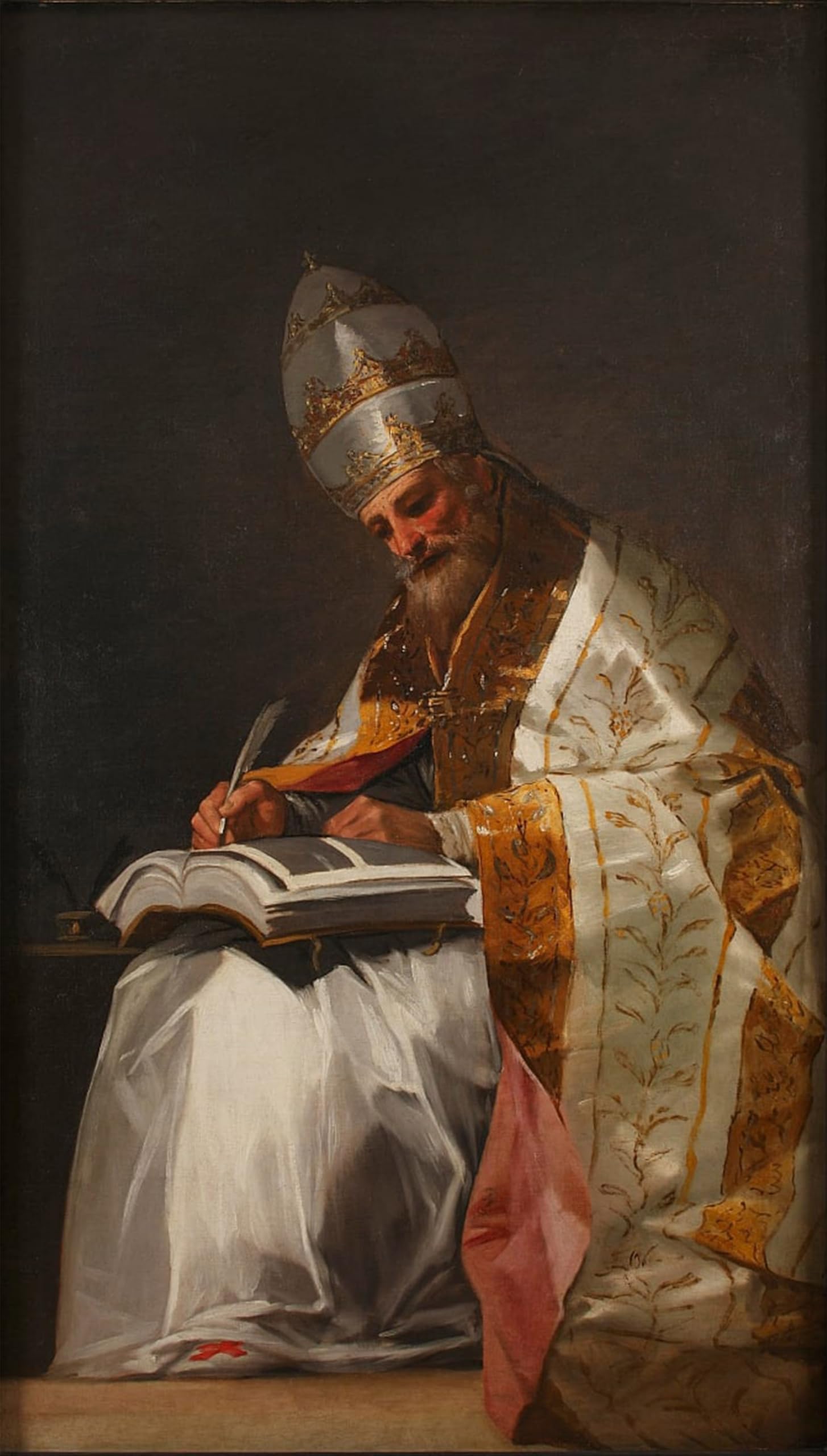 SERENDIPITP Vintage Wall Art Canvas Nordic Poster Canvas Print Picture Saint Gregory the Great Pope by Francisco De Goya Wall Art Poster for Home Decor 60x90cm