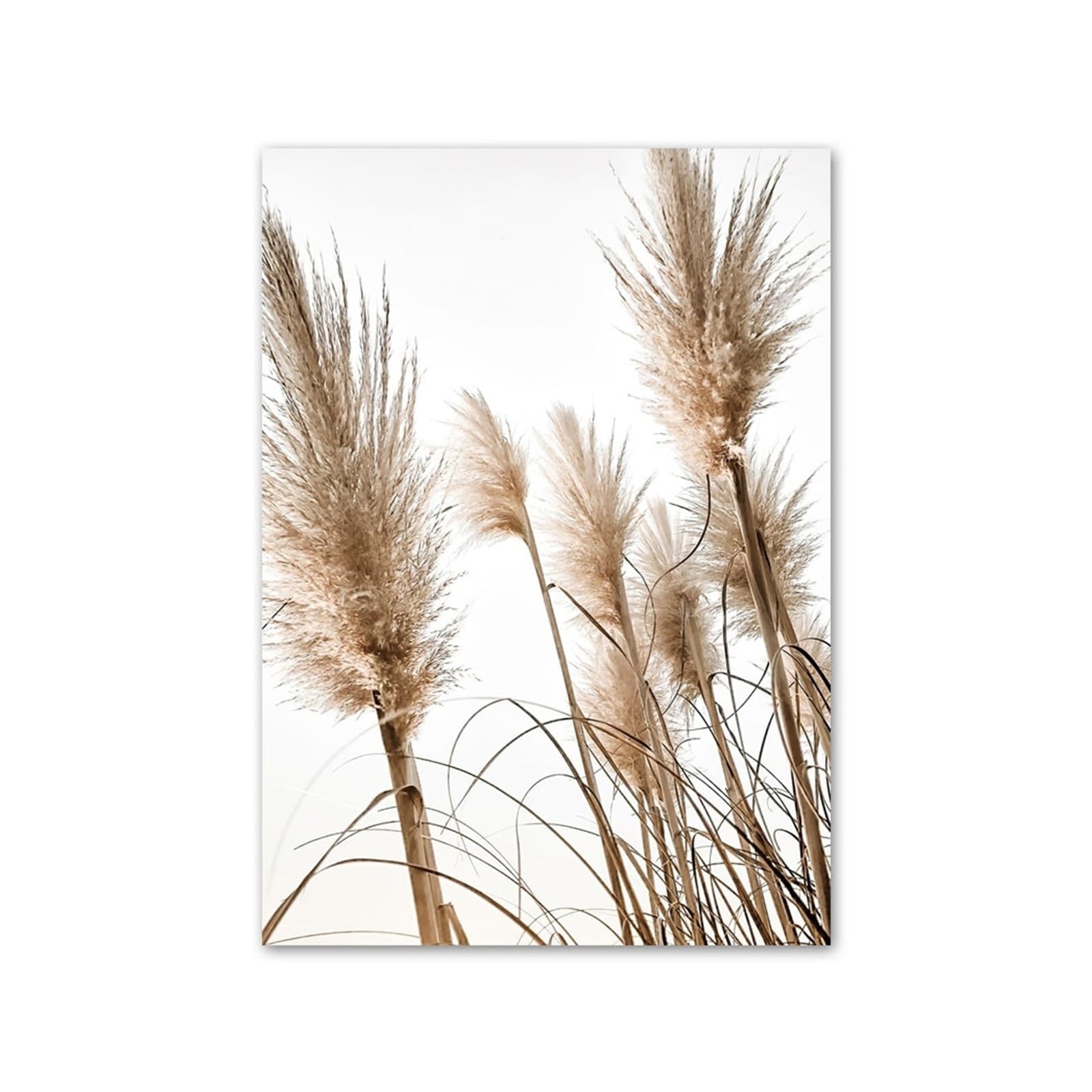 1pc Farmhouse Highland Cow Wall Art Neutral Animal Prints Grass And Sand In Hands Posters For Living Room Decor(E,A4 21X30cm No Framed)