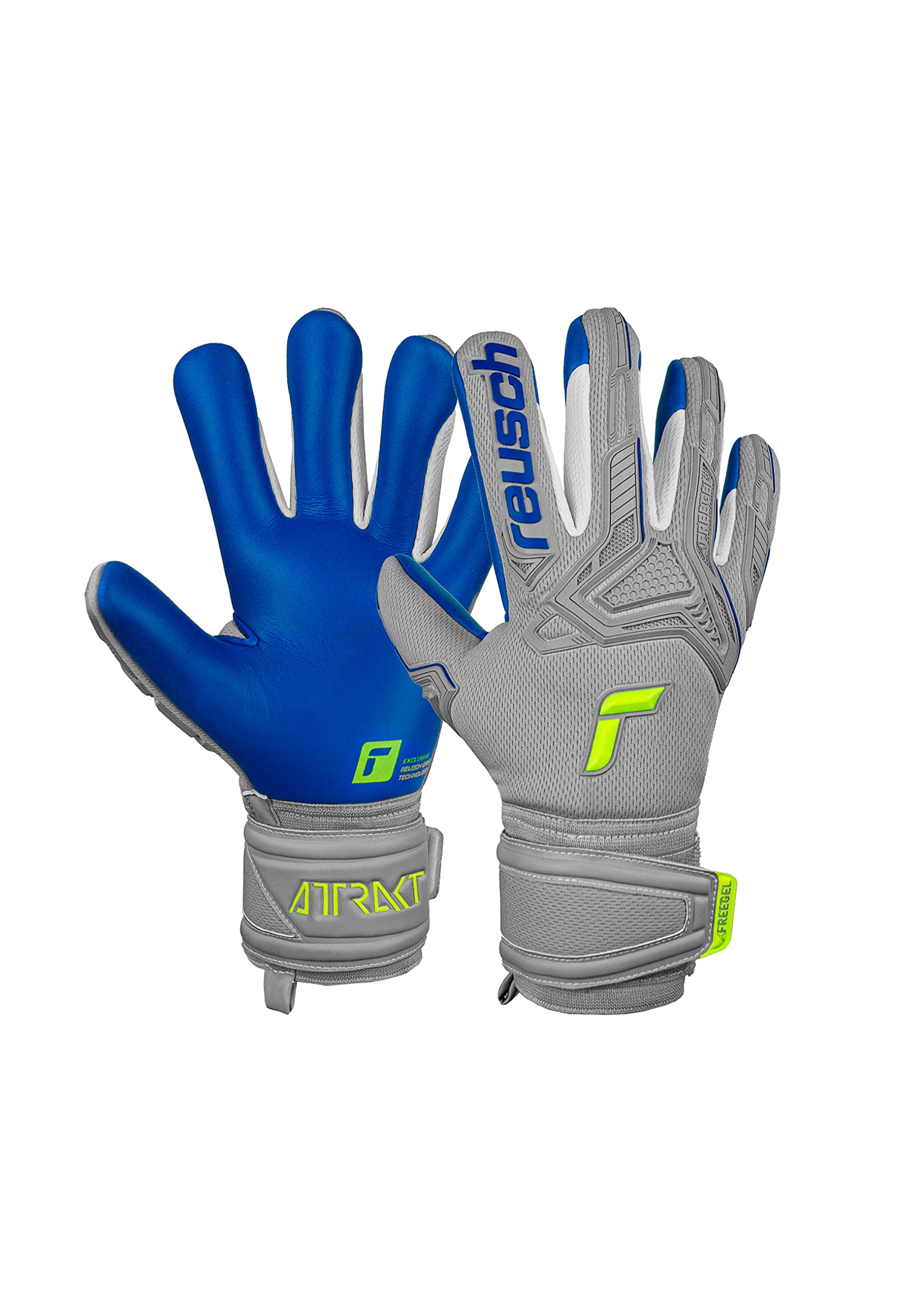 Reusch Attrakt Freegel Guantes Vapor Gray/Safety Yellow/D 11