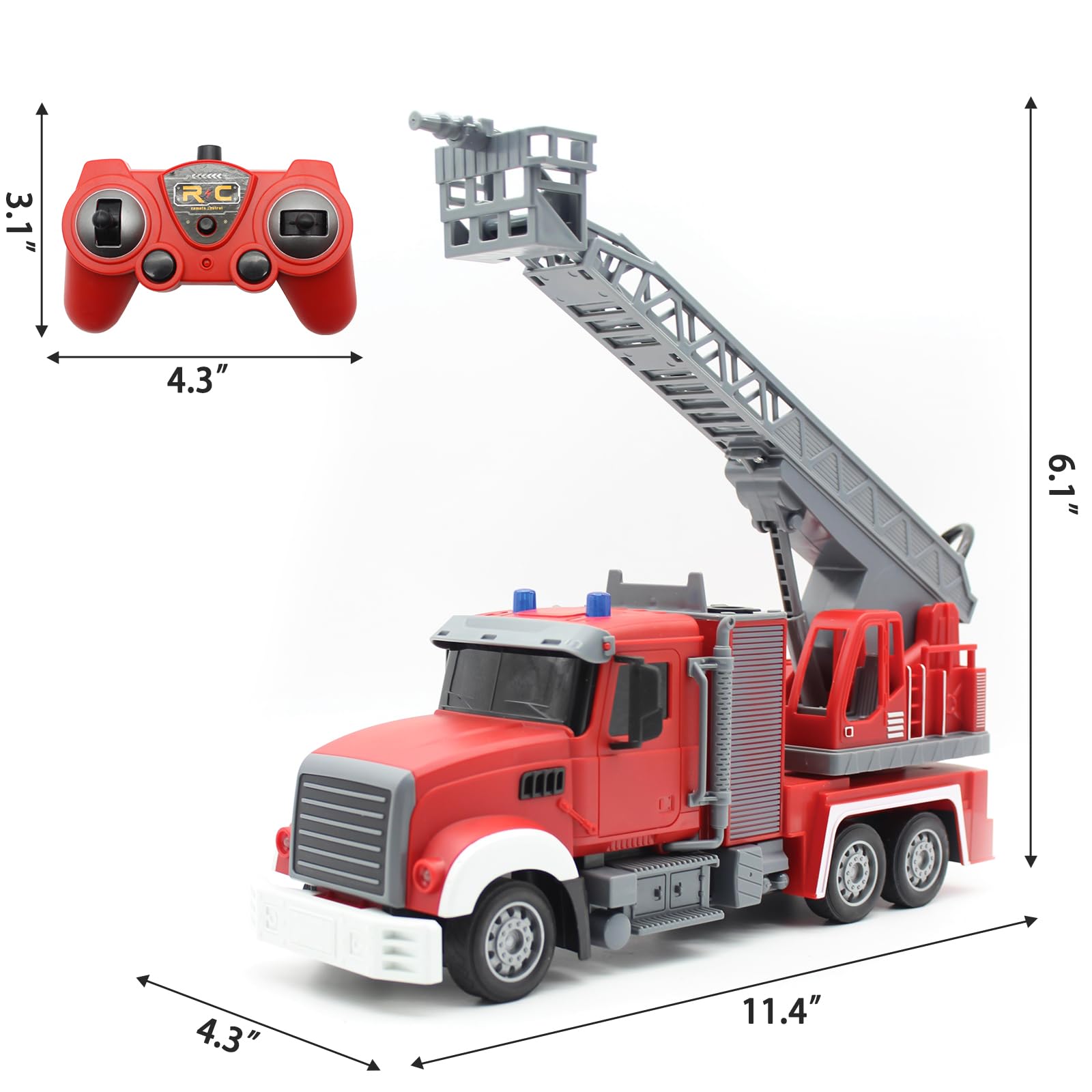 Remote Control Fire Truck With Working Water Pump Double E Remote