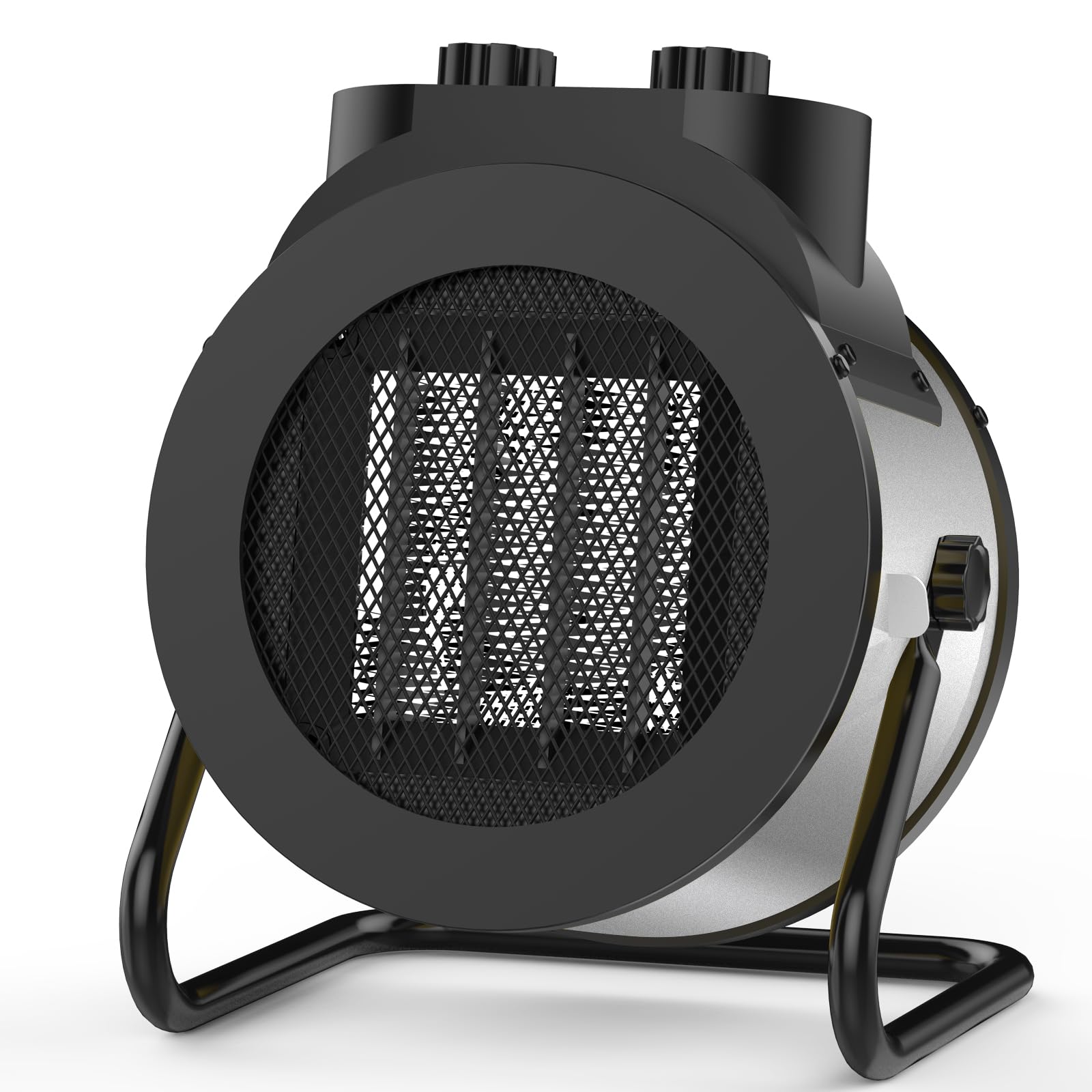 1500W Electric Space Heater with 90 Adjustable Angle, Overheat Protection, Heater for Garage, Office, Indoor Use (Blue)