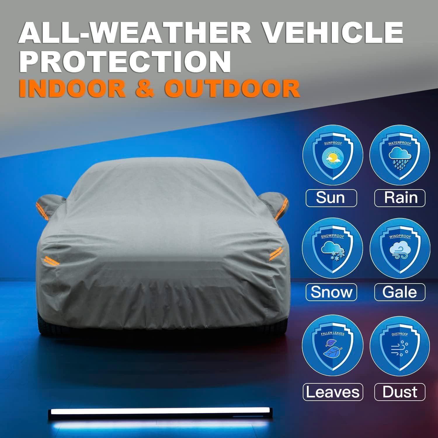 Kayme Funda Coche Resistente, Cubre Coches Compatibles con Volvo V70(1996-2016), Exterior Impermeable Transpirable Anti-UV Antipolvo de 6 Capas, Cubierta para Coche.