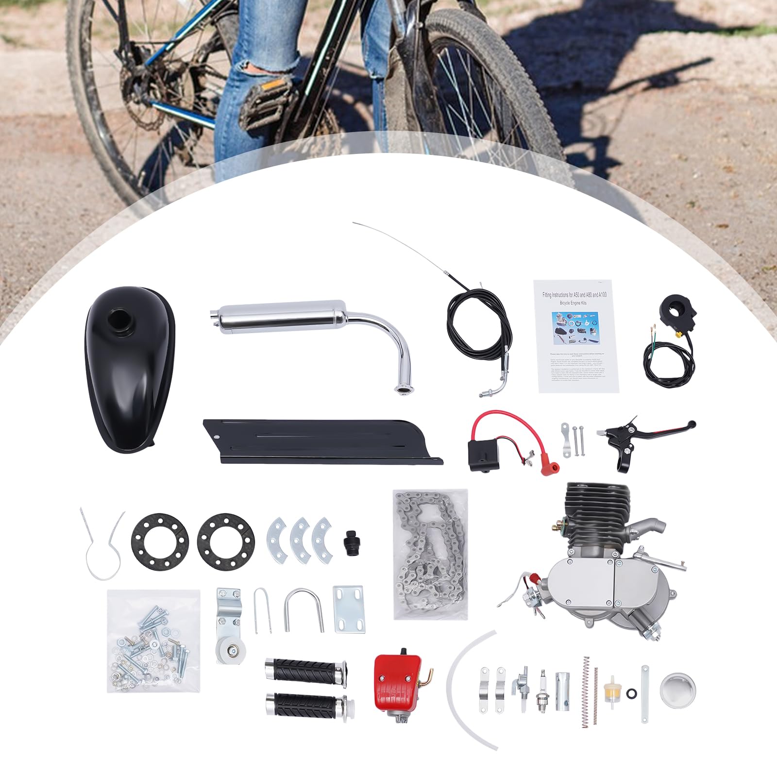80cc Bicycle Bike Engine Kit Amazon MOTOOS 49CC Stroke Motorized