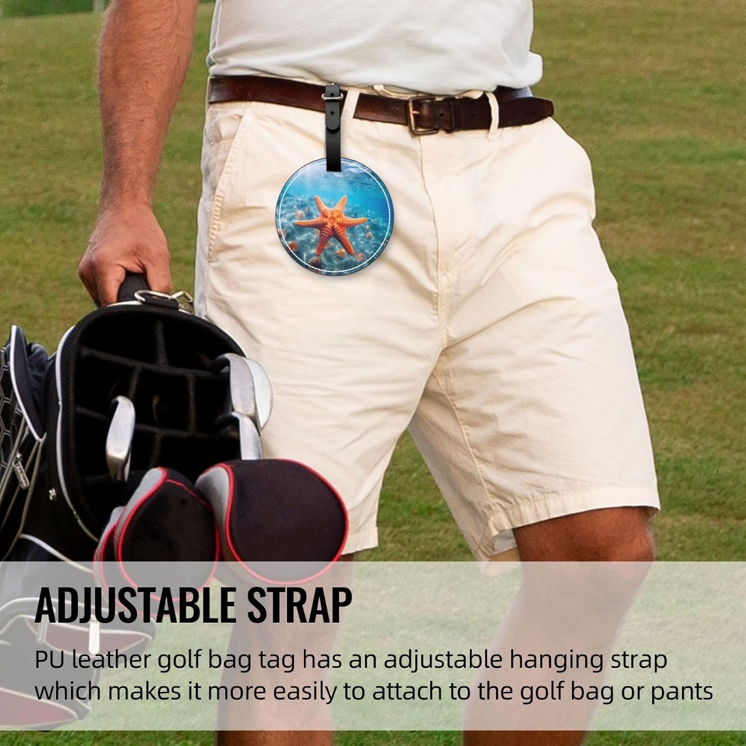 Starfish Black Golf tee Storage Bag - Easy to Carry Around and More efficient in Playing Golf