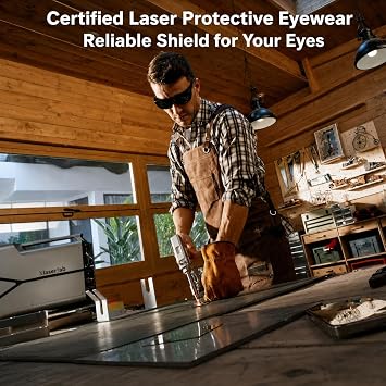 Laser Safety Goggles, OD7+ (9001100nm) & OD6+ (800900nm), Eye Protection for Welding, Cutting, Engraving & Fiber Laser Machines