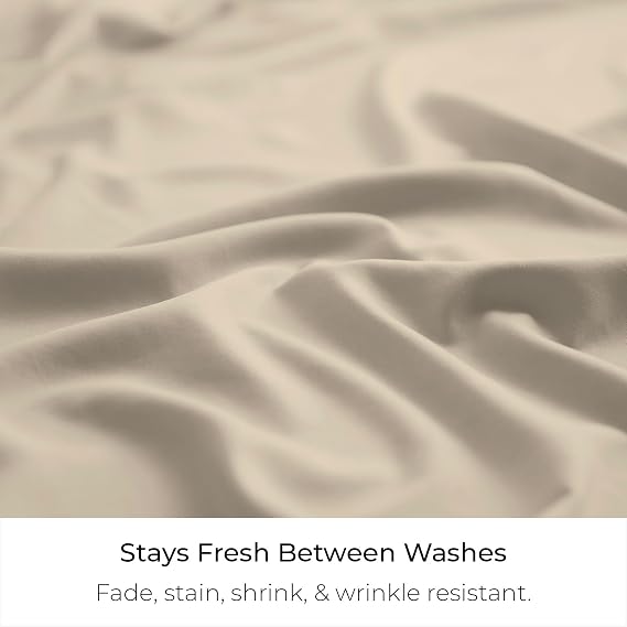 Mellanni Bed Skirt Twin Size - Bed Skirting - 15-Inch Tailored Drop Pleated Dust Ruffle - Hotel Luxury Bedding - Wrinkle, Fade, Stain Resistant - 1 Bedskirt (Twin, Beige)
