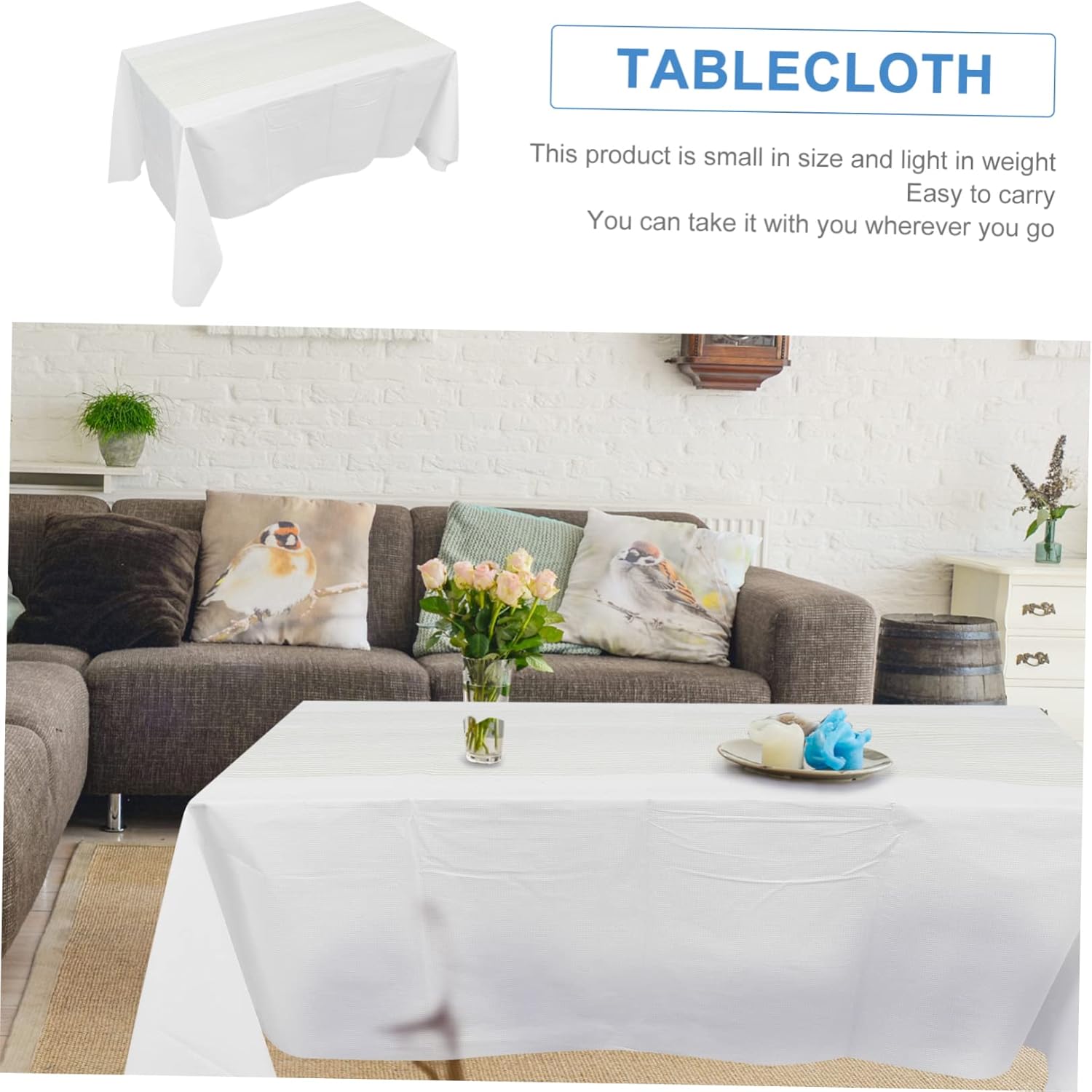 10pcs Disposable Tablecloths Oil Cover for BBQ and Picnic Stripe for Home Dining and Party Events