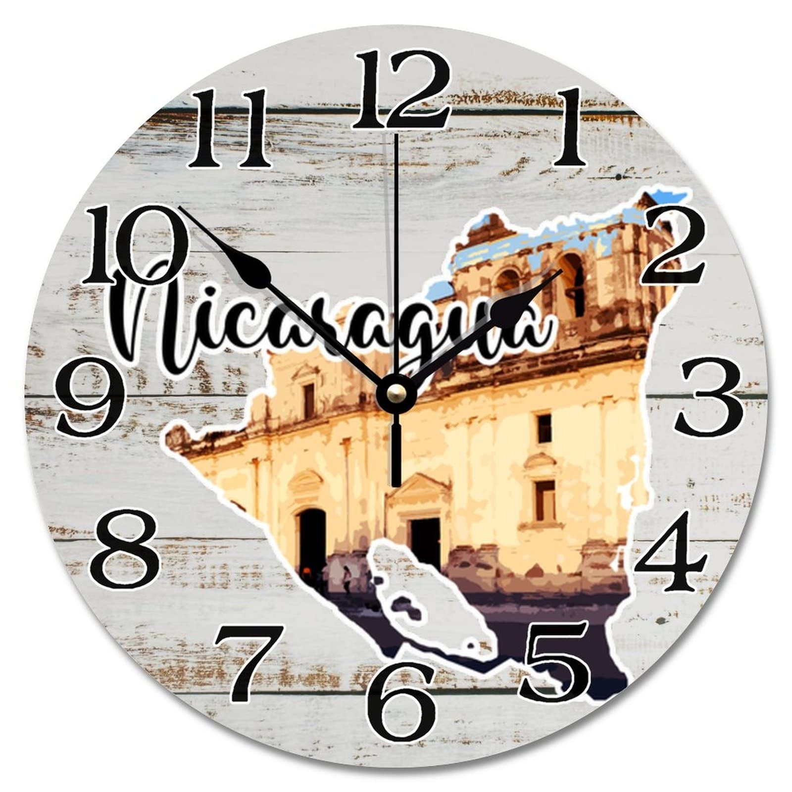 Horloge murale Nicaragua silencieuse : fini le tic-tac pour une décoration de chambre apaisante