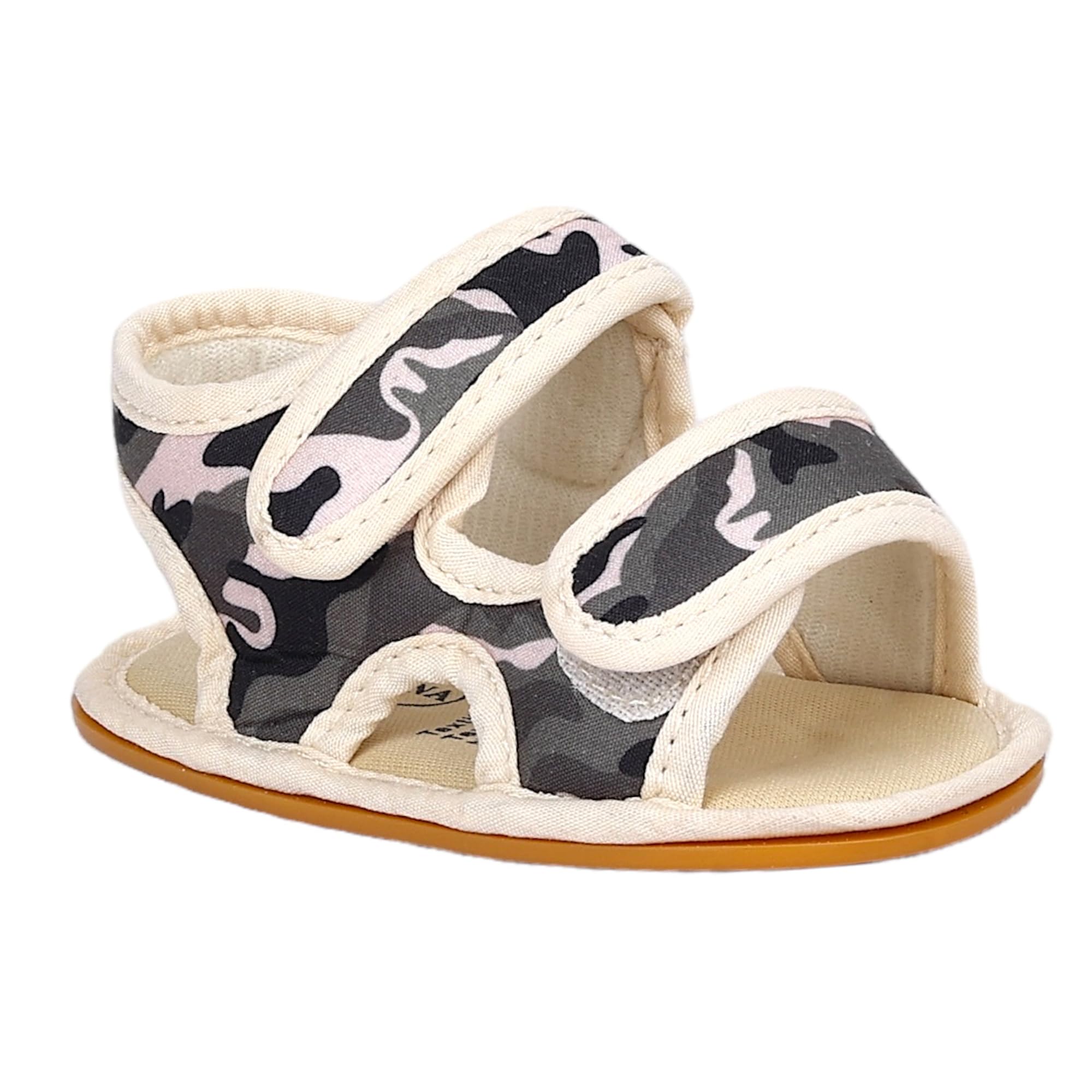 BabyMoo Camouflage Print Antiskid velcros Floater Sandals Beige And Green for Baby Girl and Baby Boy Age 9 to 15 Months (B0D7S4MC4M) Amazon Price History, Amazon Price Tracker