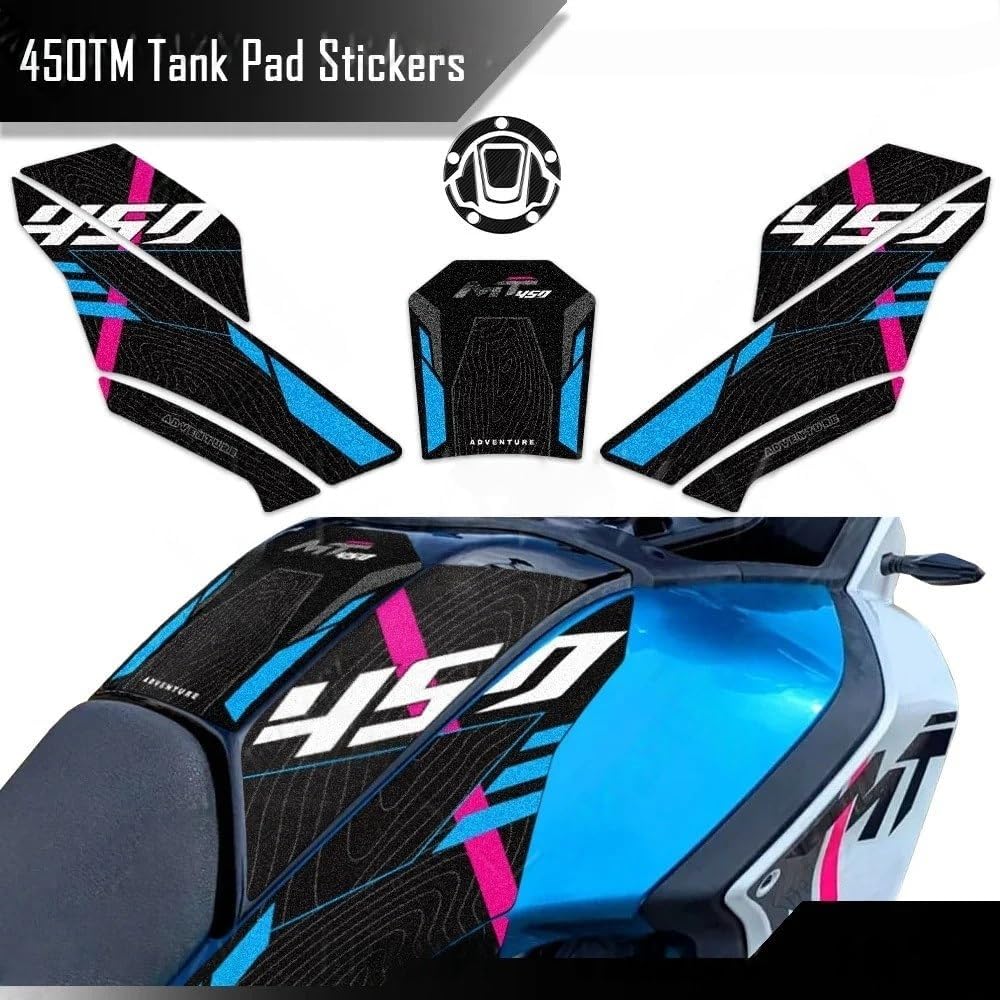 Tank Protection Sticker Motorcycle Fuel Tank Pad Stickers Protector Decals Side Accessories for 450MT 450 Mt 2024