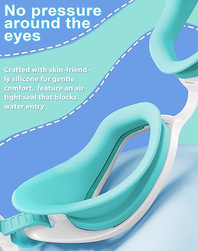 Miniatura 2 de Gafas de natación para niños en color caramelo de doble tono Blanco