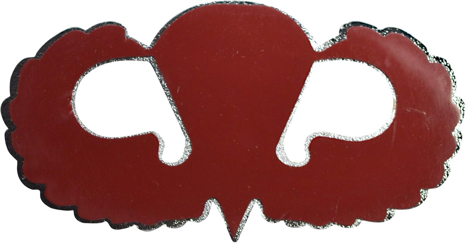 Parachutist Silver Metal Auto Emblem