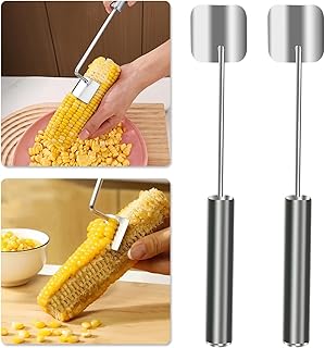 2Pcs Corn Peeler for Corn on the Cob, Corn Cob Stripper Tool, Stainless Steel Corn Peeler Corn Stripping Tool for Home Kitchen, Restaurant Chef, Picnic Lovers