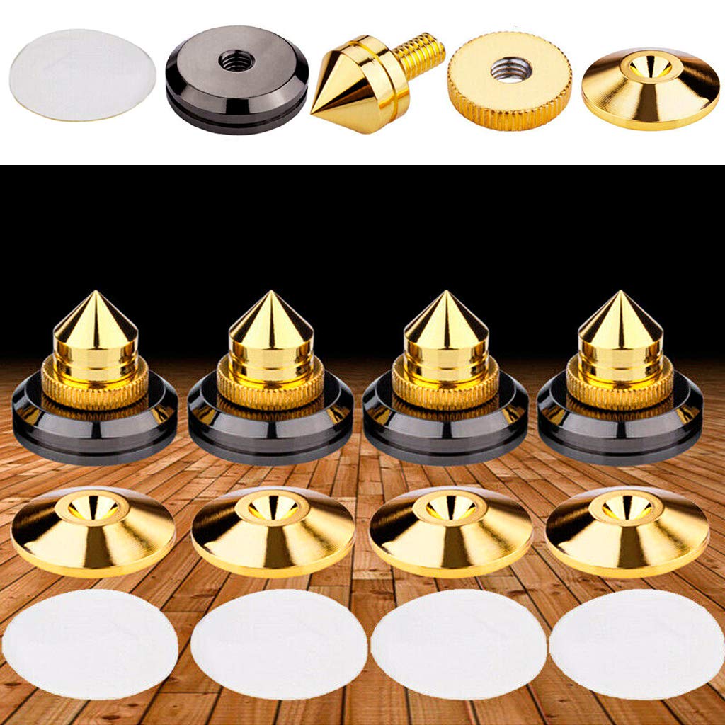 8 Stück Lautsprecher Spikes, Shock Absorber, Anti-Vibrations Lautsprecherständer für CD-Audio, Subwoofer, Plattenspieler