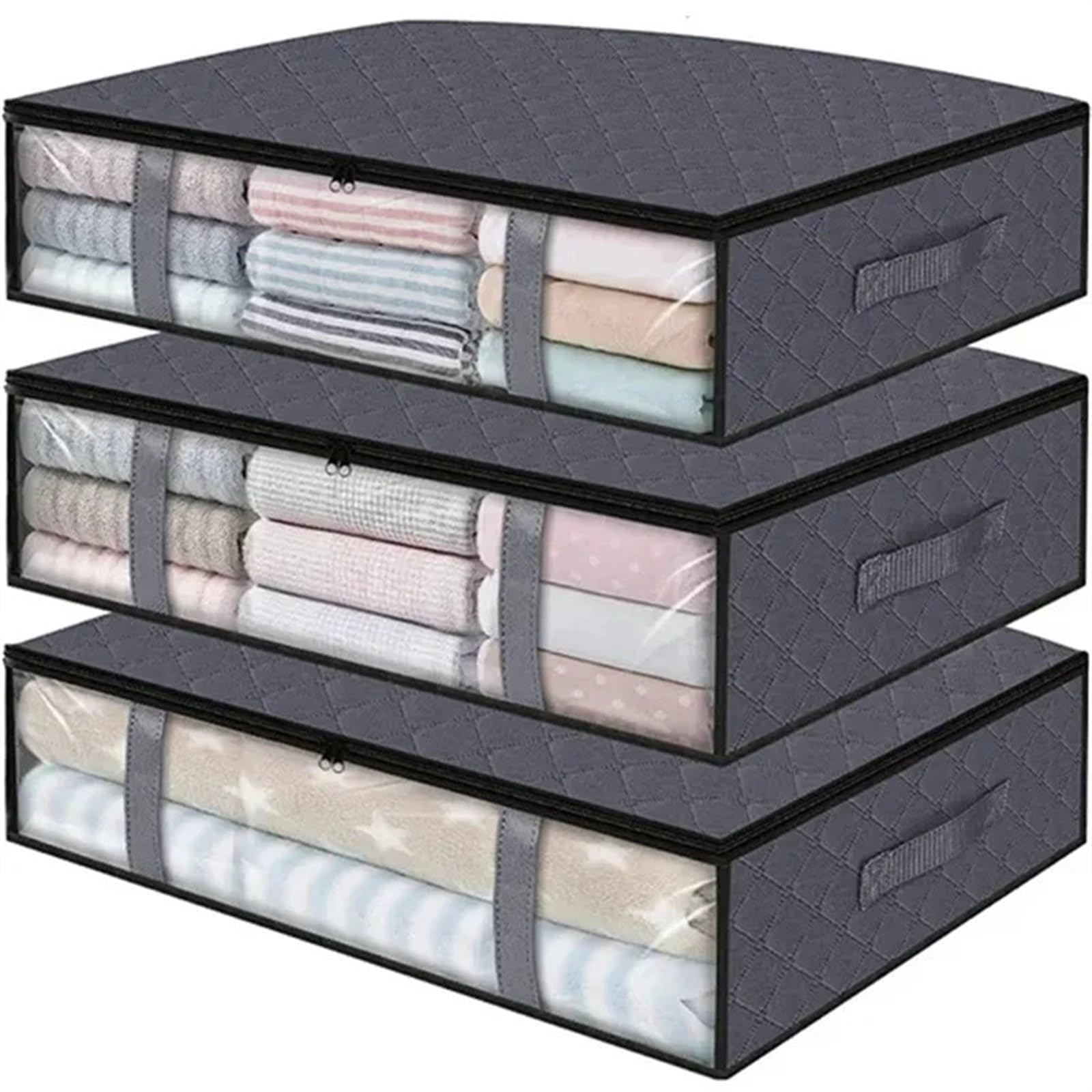 Steppdecken-Kleider-Organizer Vlies-Unterbett-Aufbewahrungstasche, großes Fassungsvermögen, faltbar, for Kleidung, Bettdecke, Kissen, Kleidung, Steppdecke, Aufbewahrung, Organizer, Aufbewahrungstasche