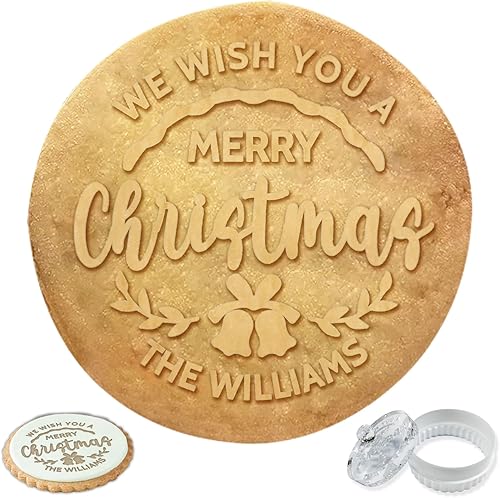 Sello de galletas personalizado, prensa de cortador de galletas de Navidad con logotipo de familia, molde de galletas personalizado, regalos de
