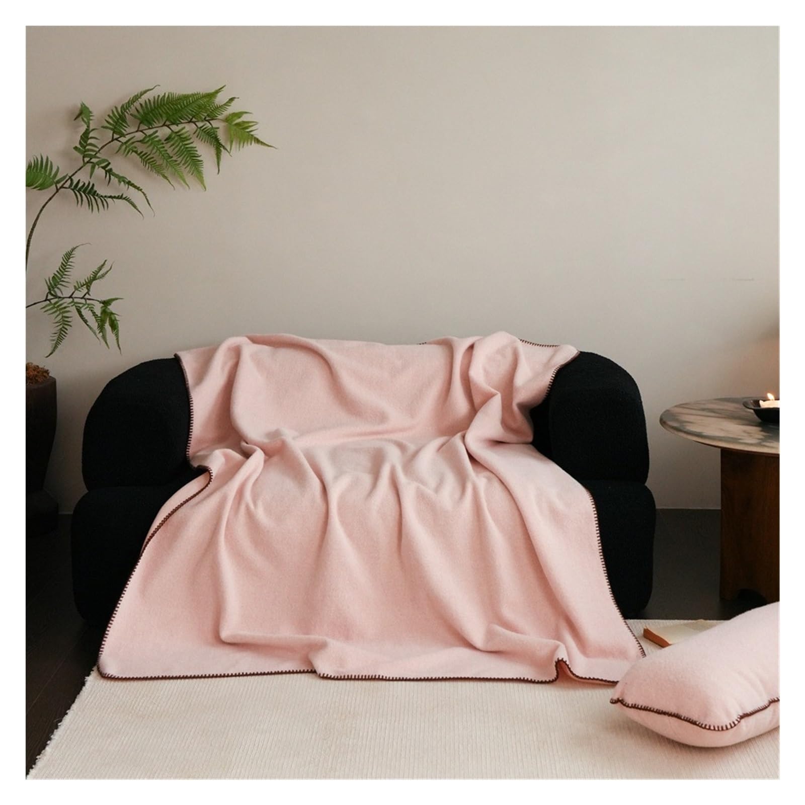 Jesienno-zimowy Koc Dwustronny Do Sypialni, Samochodu, Wielofunkcyjny(Pink)