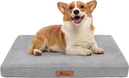 Cama ortopédica para perros con espuma viscoelástica 30D para perros pequeños a medianos, cama impermeable con funda extraíble lavable de 30 x 20 x