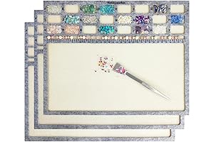 Hobbyworker Bead Mat, Beading Supplies, Tweezers with Scoop, 3 Pack