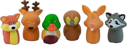 Woodland - Surtido de marionetas de dedo (36) piezas, estilos surtidos para niños, niños y niñas, recuerdos de fiesta, relleno de piñata, premio de