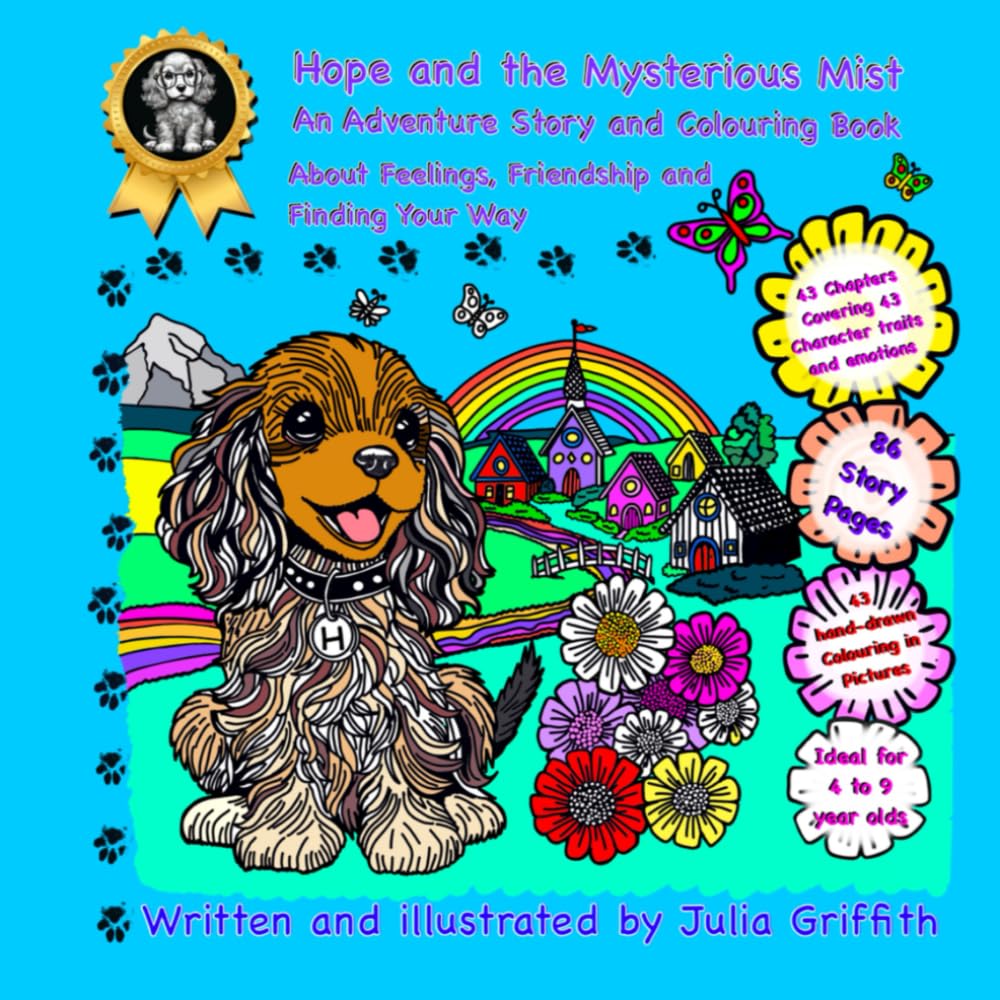 Hope and the Mysterious Mist.: Adventure story and colouring book about feelings, friendship and finding your way. (Hobby hunting with Hope)