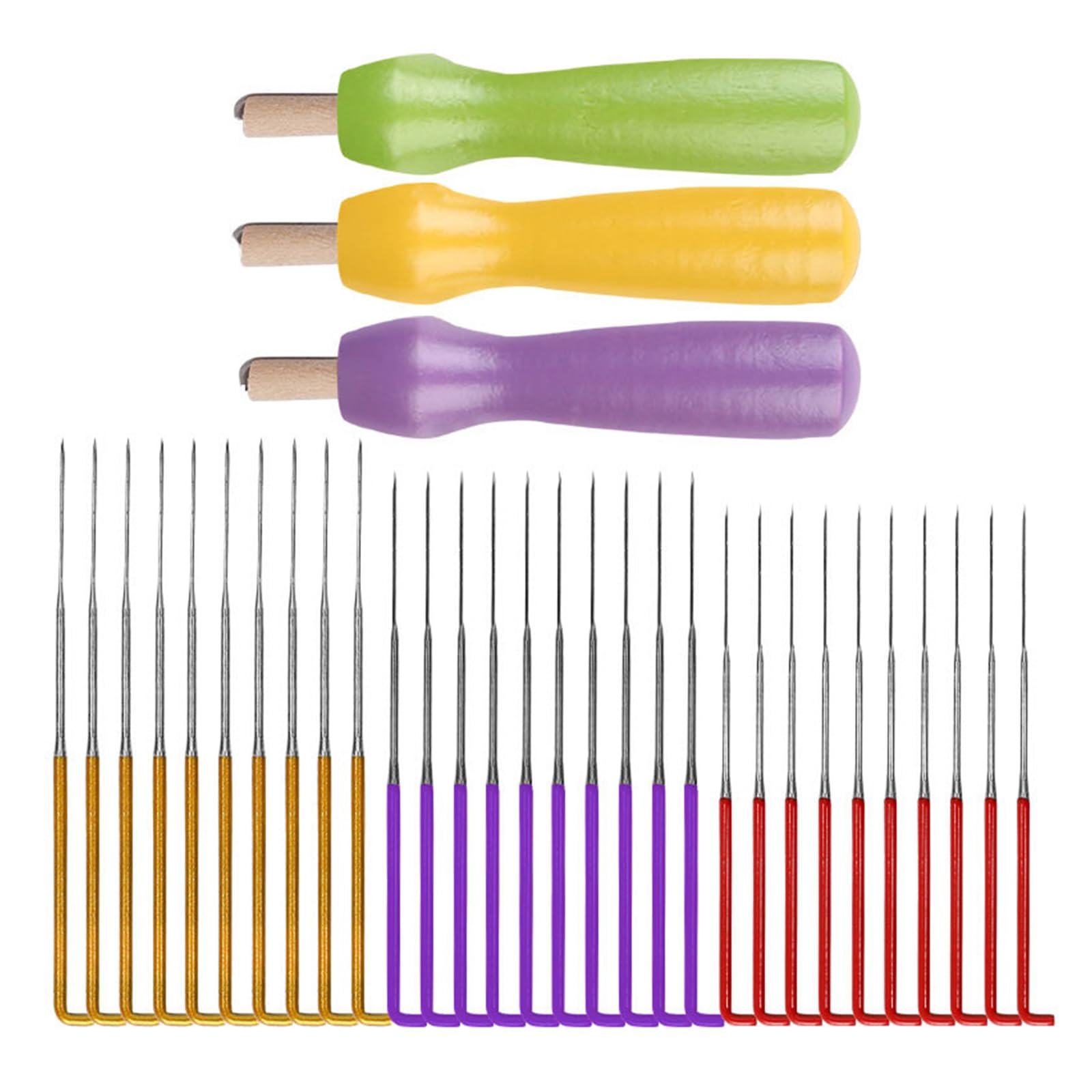 Xinsheinelry Felting Starter Kits, Beginner Felt Needle Tool, Wool with Wooden Handle, for Adult Felt Toy Craft for Adults Beginners Wool