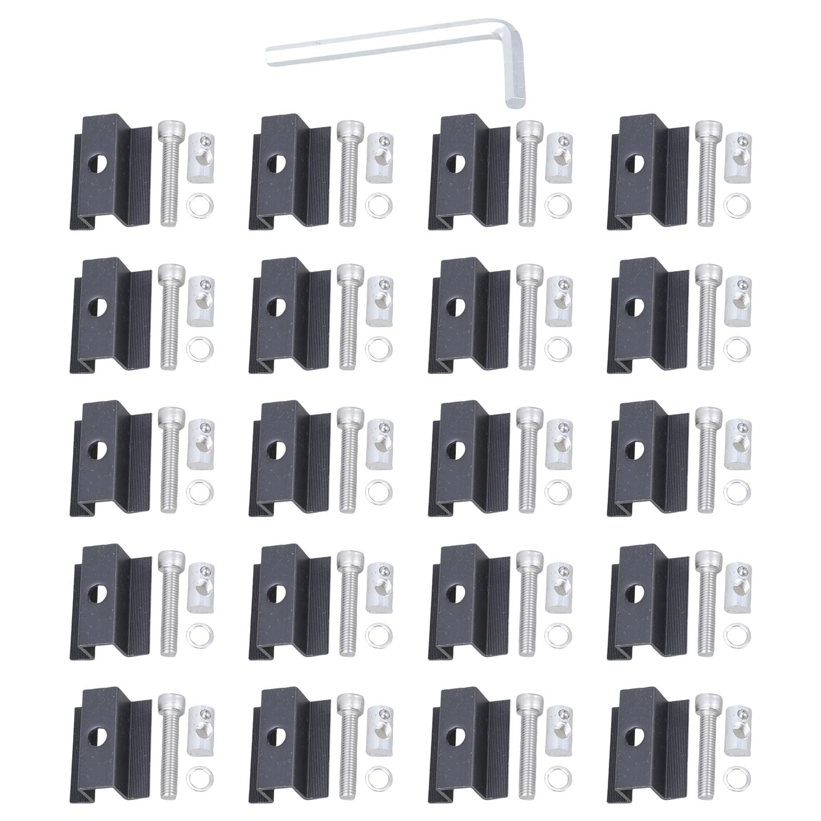 Msioytog 45Mm 20 Pack Solar Modules Z Brackets With Screws Adjustable Edges Clamps For Balconies Roof Motorhome Mounting Daily Use Solars Panel Brackets