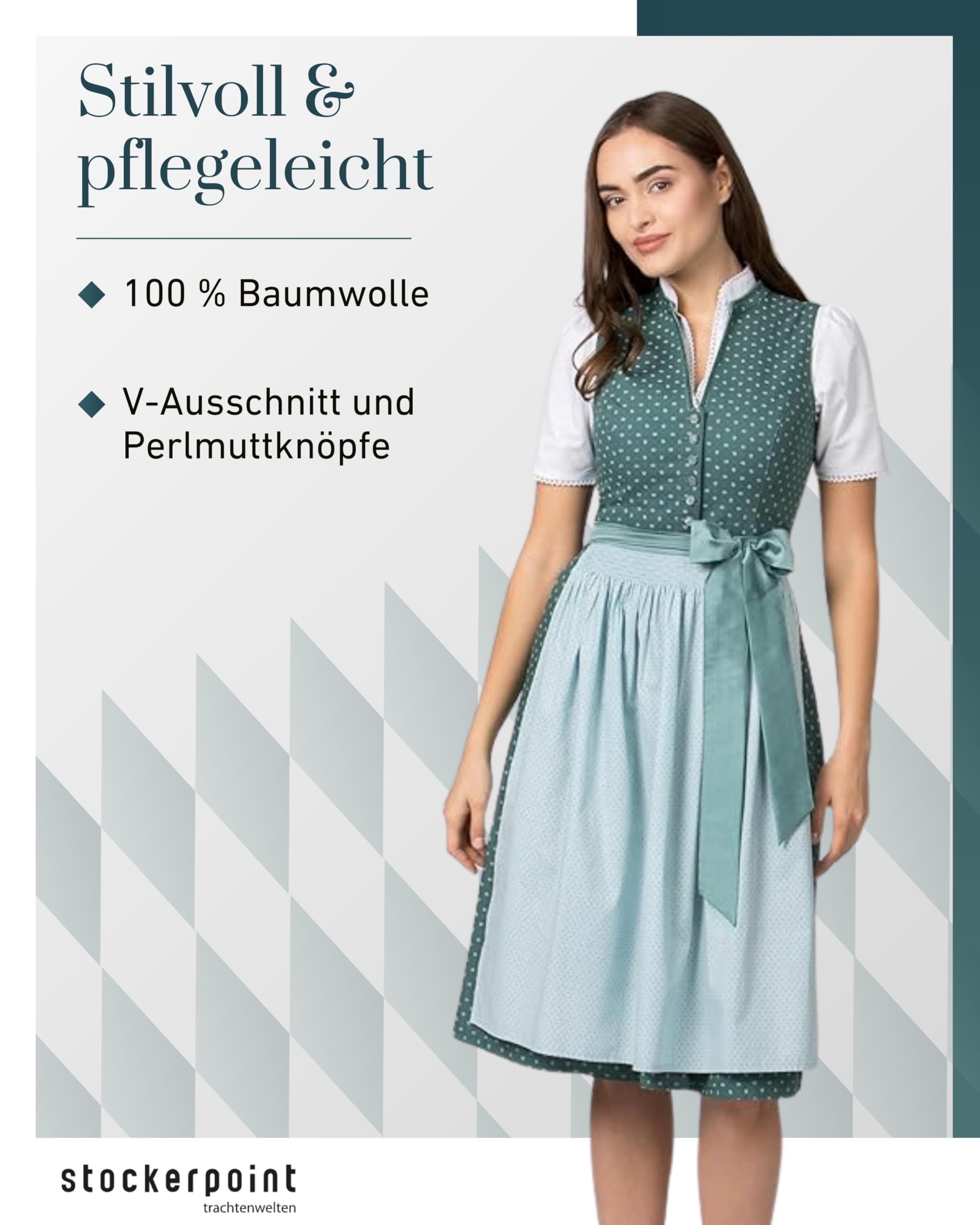 Damen Dirndl Linda Kleid für besondere Anlässe (1er Pack)
