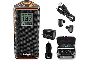 Bushnell Wingman View Golf GPS Bluetooth Speaker and Earbuds Set