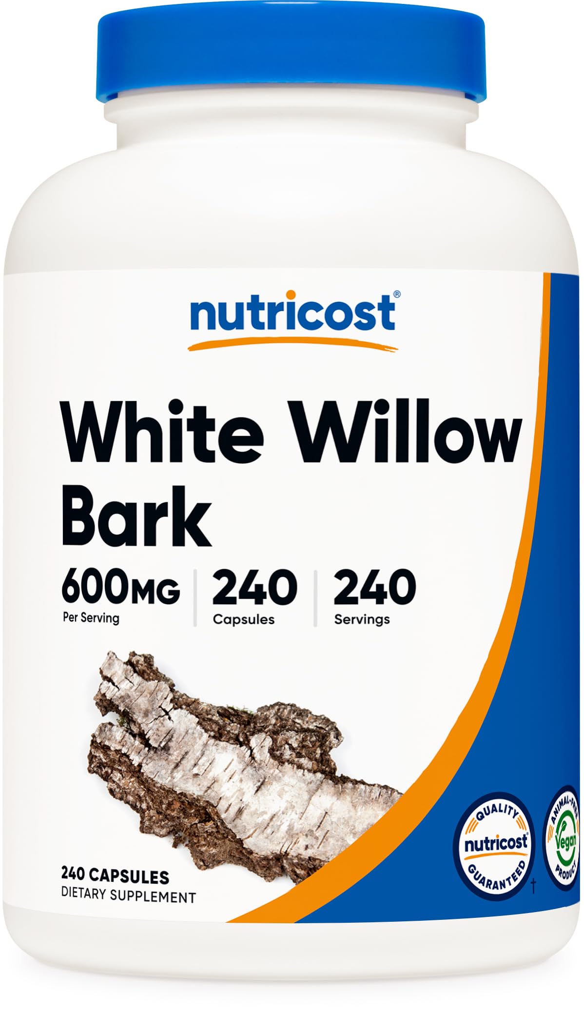 Nutricost White Willow Bark 600mg, 240 Capsules - Vegetarian Friendly, Non-GMO, Gluten Free