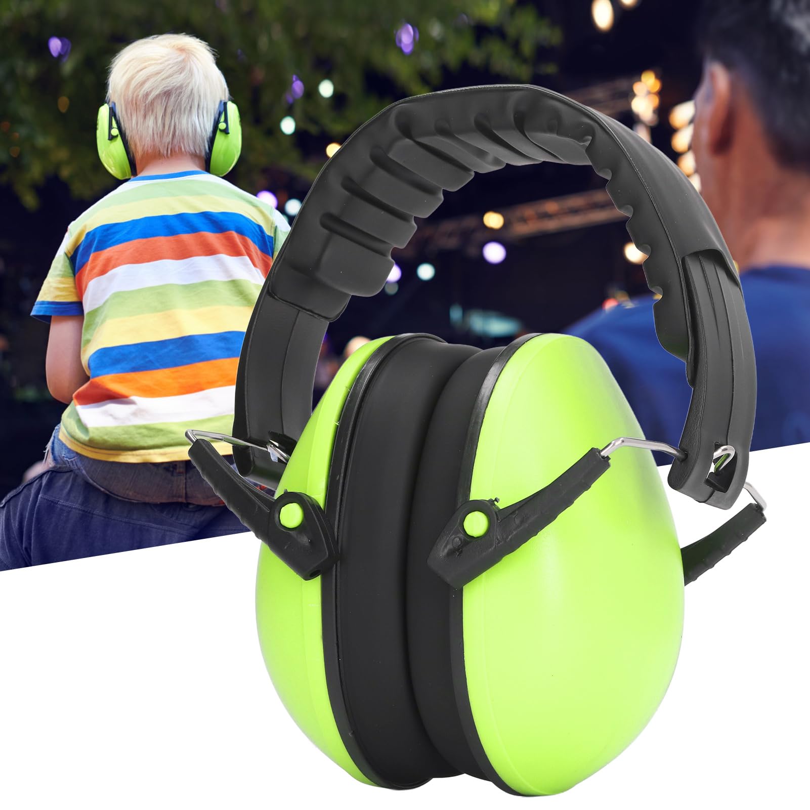 ANGGREK Hearing Earmuff, NRR 21DB Green Sturdy Shell Noise Reduction Ear Muff Soundproof Comfortable for Work