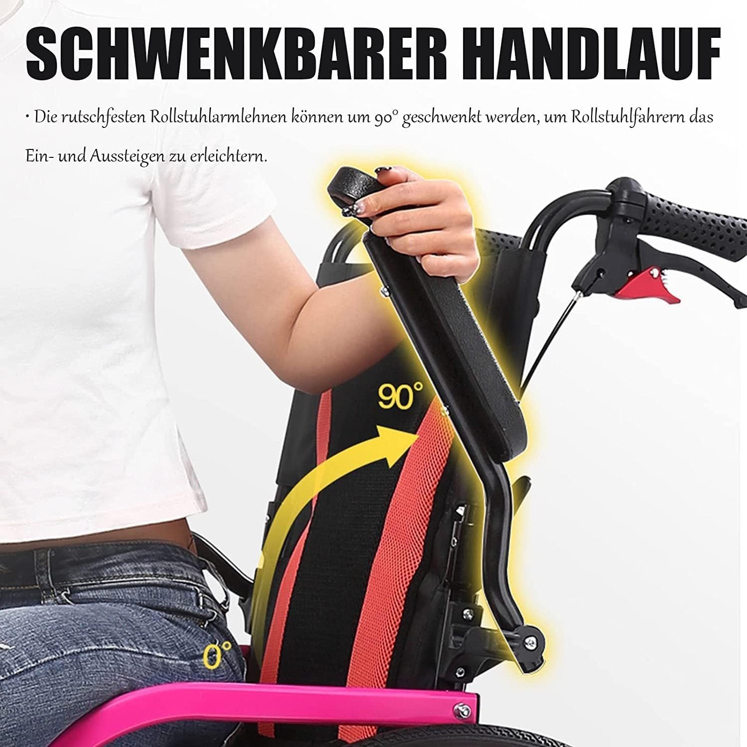 Sillas De Ruedas Autopropulsadas, Silla De Ruedas Activa Ligera De Aluminio, Silla De Ruedas Ultraligera para Viajes, para El Hogar Y para Llevar., 2