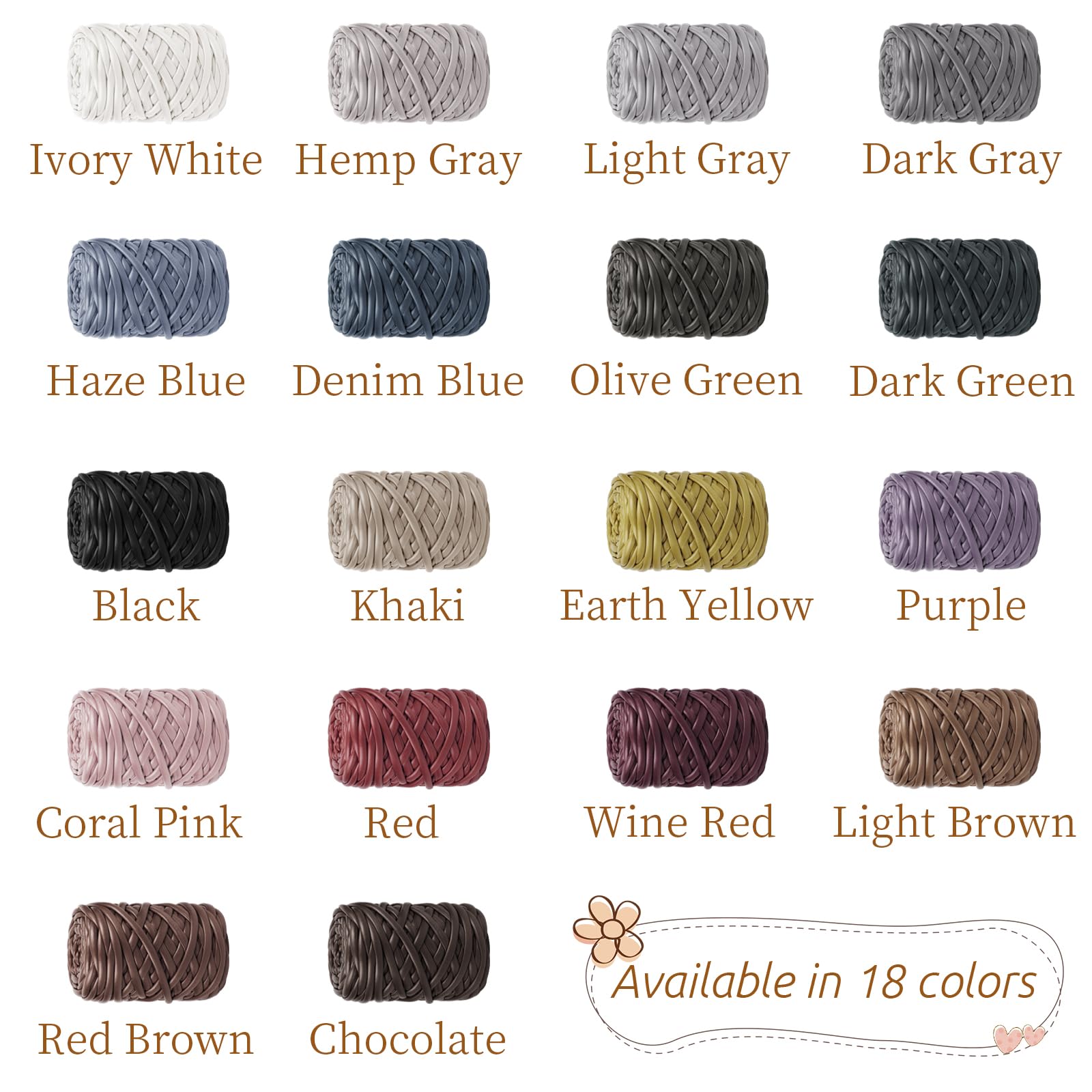 Fettuccia per Borse a Uncinetto, 1000g / 1cm x 92m Filato Gigante Chunky Yarn Tubolare, Filato Grosso per Borse, Coperte a Mano, Animali Domestici, Letto (Rosso Marrone)