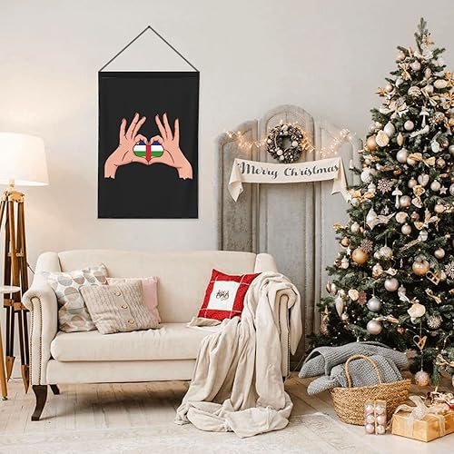 Miniatura 3 de LIFANGMI Holding Love In Your Hands Flag Of The Central African Republic Garden Flag 12.5"x18" Inch Double Sided Garden Flags Home Lawn Outdoor