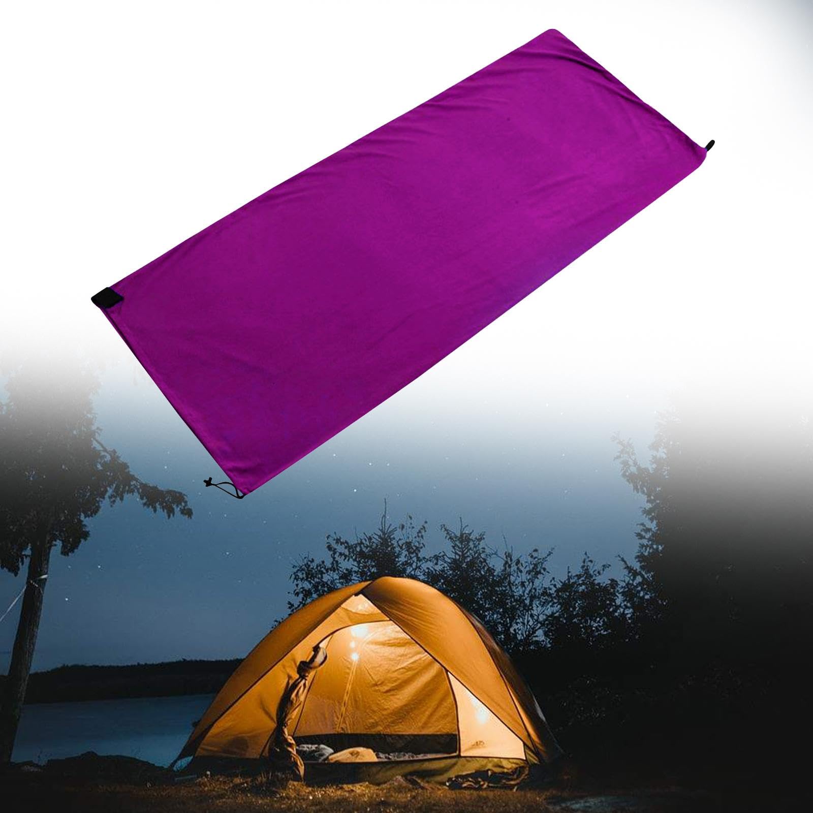 Yiju Fleece Sleeping Bag Liner for Camping and Backpacking 71x31.5inch, Purple