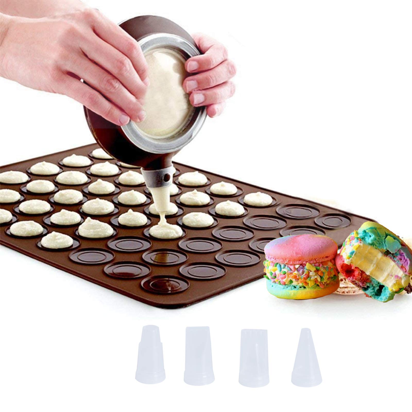 Tapetes De Silicona Para Hornear - Juego De 2, Reutilizables, 29.5x41.9 Cm, Para Macarons Y Más