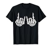 Rock On Skeleton Hand Rock & Roll Rock Band Men Halloween T-Shirt