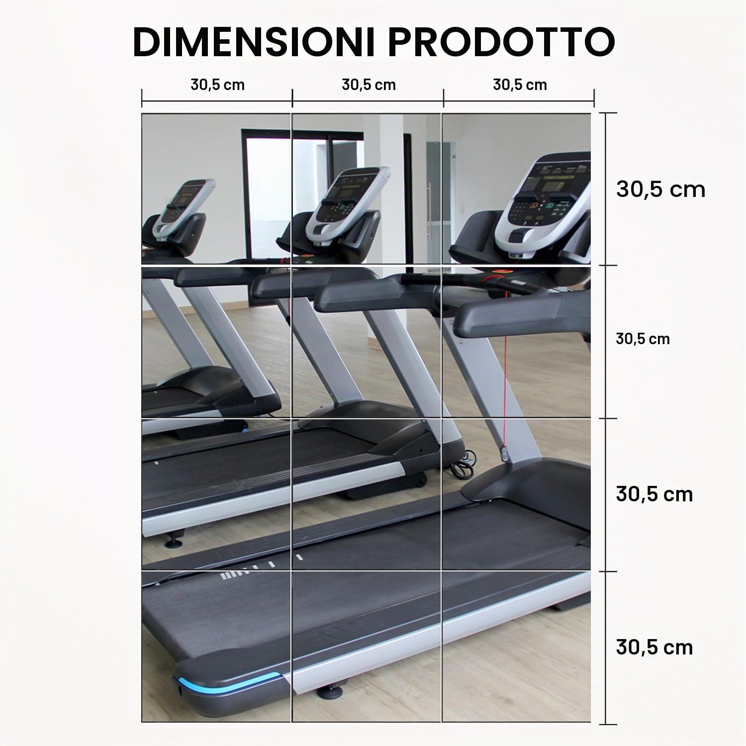 VASUHOME Piastrelle a specchio da parete in vetro a figura intera, 30,5 x 30,5 cm, 12 pezzi, specchi da palestra ad alta definizione, per casa, palestra, specchio lungo per camera da letto, soggiorno,