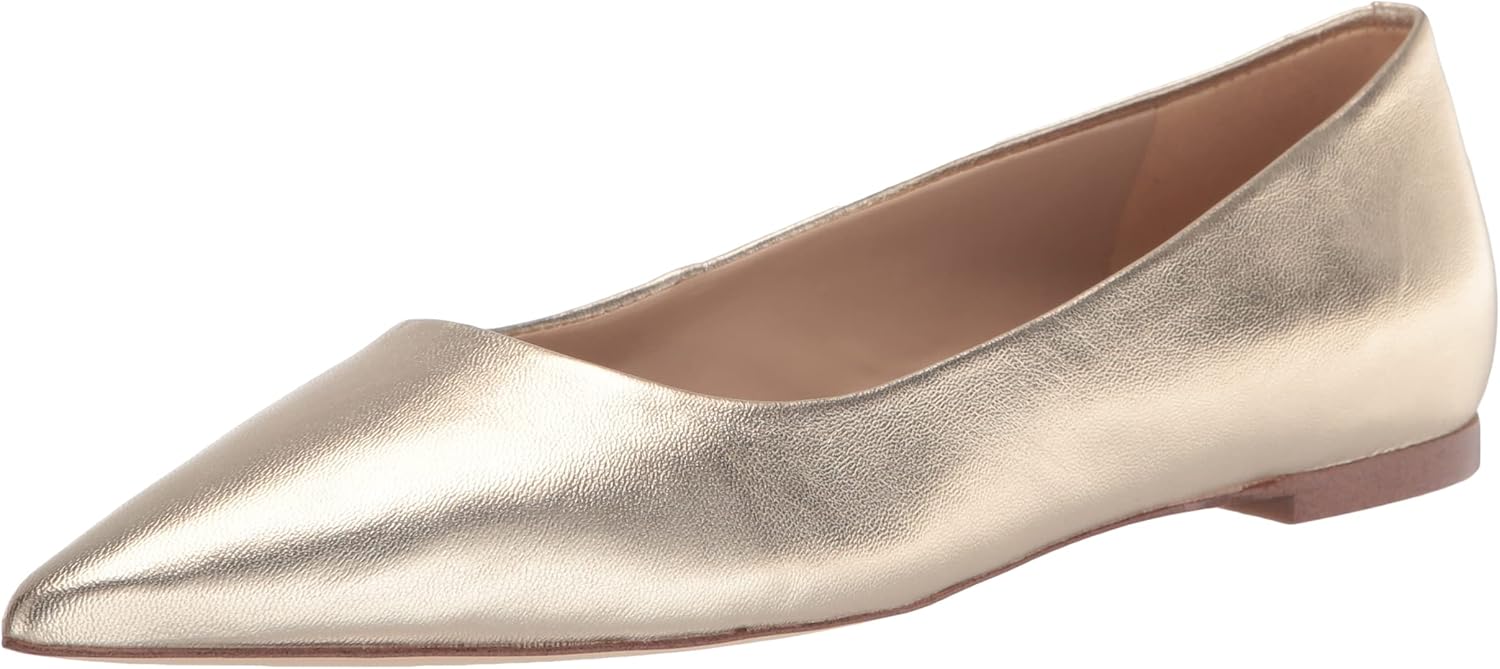 Sam Edelman womens Wanda Flat, Molten Gold, 10 US