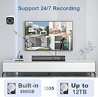 Vista 3 de H.265+ Wired Security Camera DVR Kit System with AI Human Vehicle Detection, 4X 1920P 5MP IP67 Metallic Indoor/Outdoor Cameras IR Night Vision, 4K