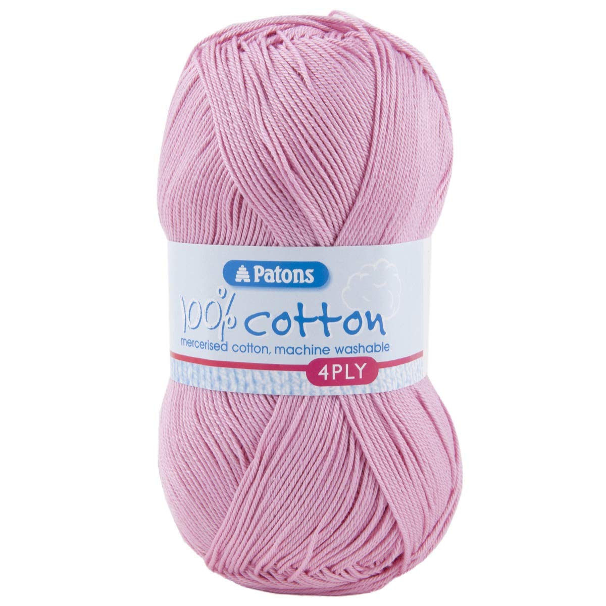 Patons 4 Ply Cotton Knitting Yarn/Crochet Yarn Knitting Wool 100g Balls and 100% Cotton Yarn - 31 Colours in The Range - Colour 1734 - Candy - 1 x 100g Ball