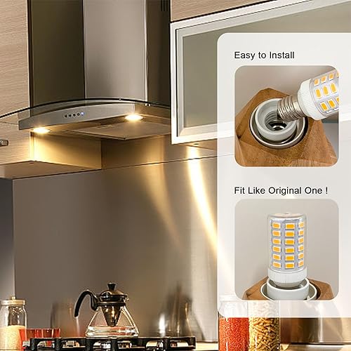 Miniatura 2 de Bombillas de base intermedia E17 equivalente a 60 W, bombilla LED Frig.idaire para congelador de 6 W, bombilla LED E17 de 3000 K, blanco cálido,