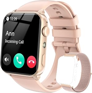 IOWODO Smart Watch for Women (Answer/Make Calls，1.91″ HD Fitness Watch with Flashlight/Step Counter/110+ Sport Modes/Heart…