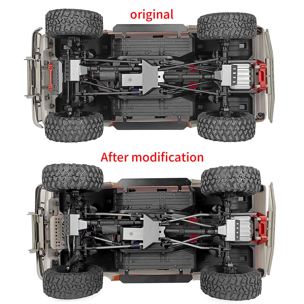 QUPA AM STORE 1Set Stainless Steel Link Rod Linkage 313mm Wheelbase for TRX4 1/10 RC Crawler Car Upgrades Part (Silver)