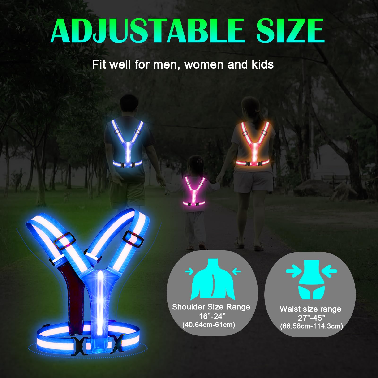 Gilet Cyclisme Réfléchissant LED Avec Indicateur Direction - Télécommande Sans Fil